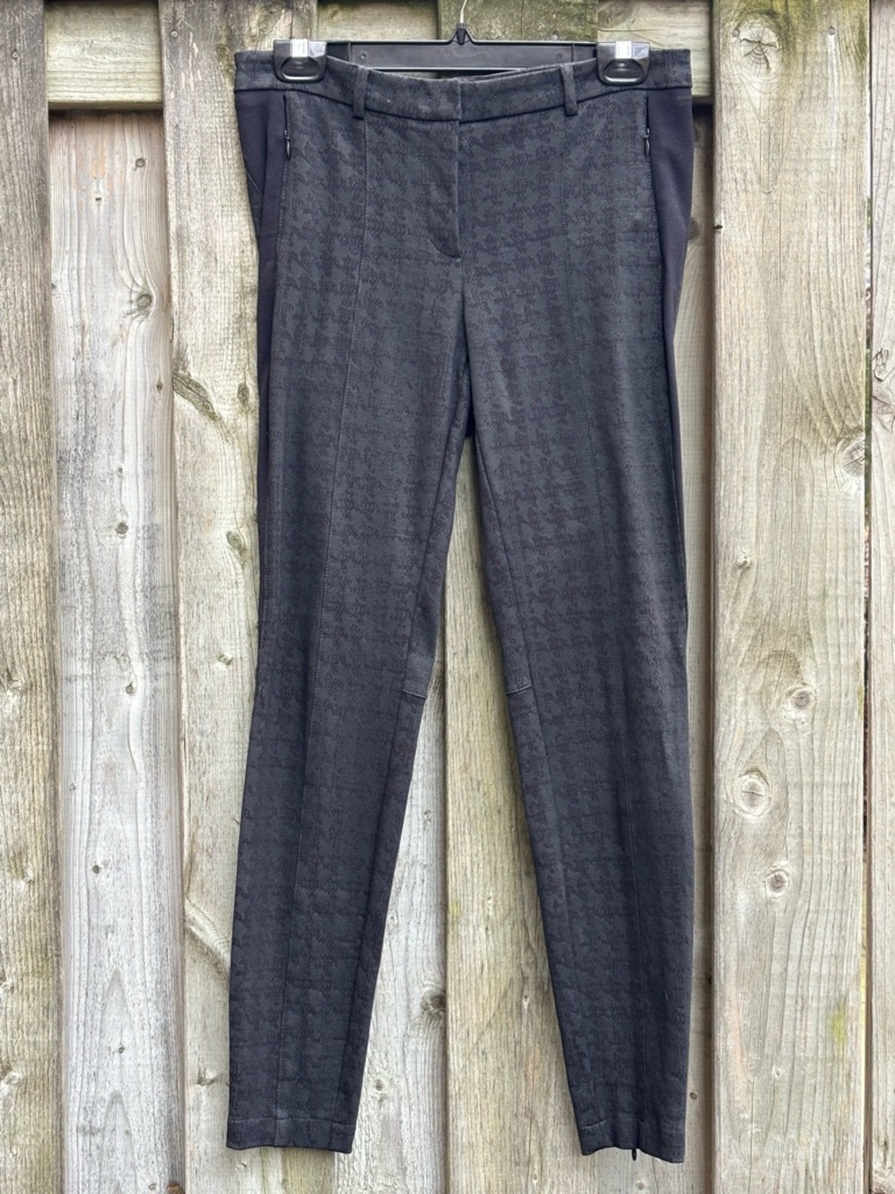 Cambio Slim Tailored Black Houndstooth Skinny Pant Rhonda